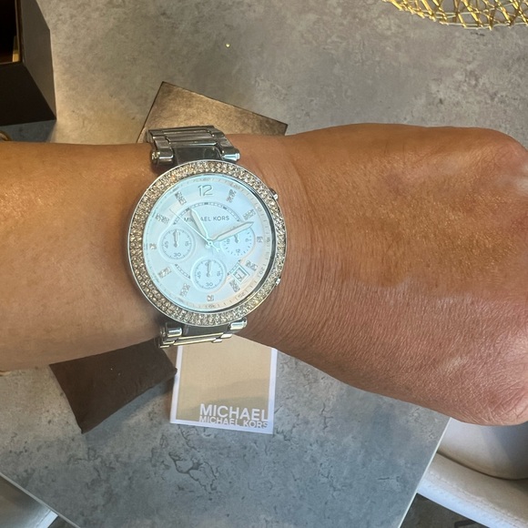 Michael Kors Watch Silver w/ Rhinestones (Women)